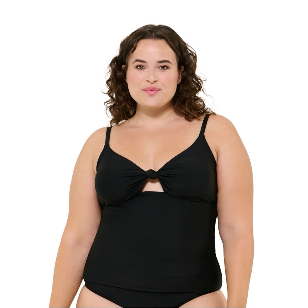Freshwater Twisted Cutout Tankini Top - Size 3X